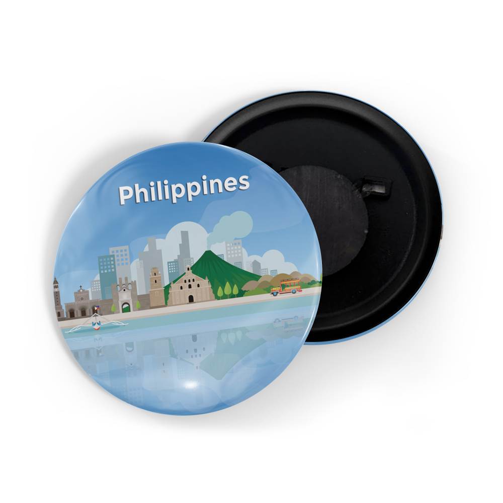 dhcrafts Fridge Magnet Blue Color Places Phillppines Asia Glossy Finish Design Pack of 1